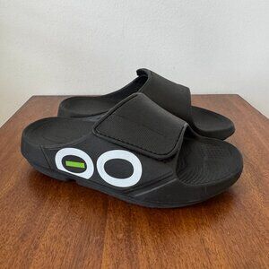 OOFOS OOahh Sport Flex Slide Black/White